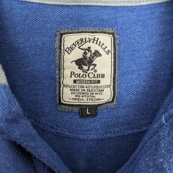 Beverly Hills Polo Club Vintage Polo Shirt Size L - Picture 2 of 4